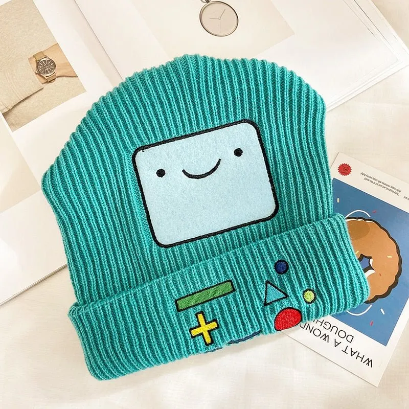 Video Game Beanie With Cute Happy Face