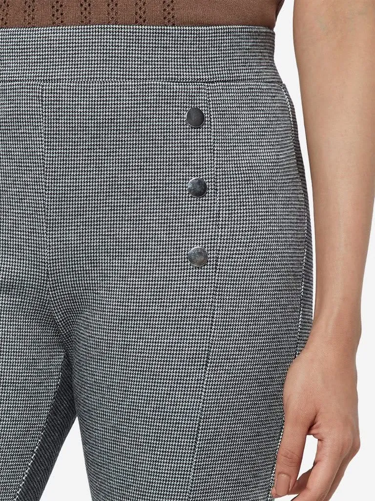 Wardrobe Grey Houndstooth Theo Ponte Pants