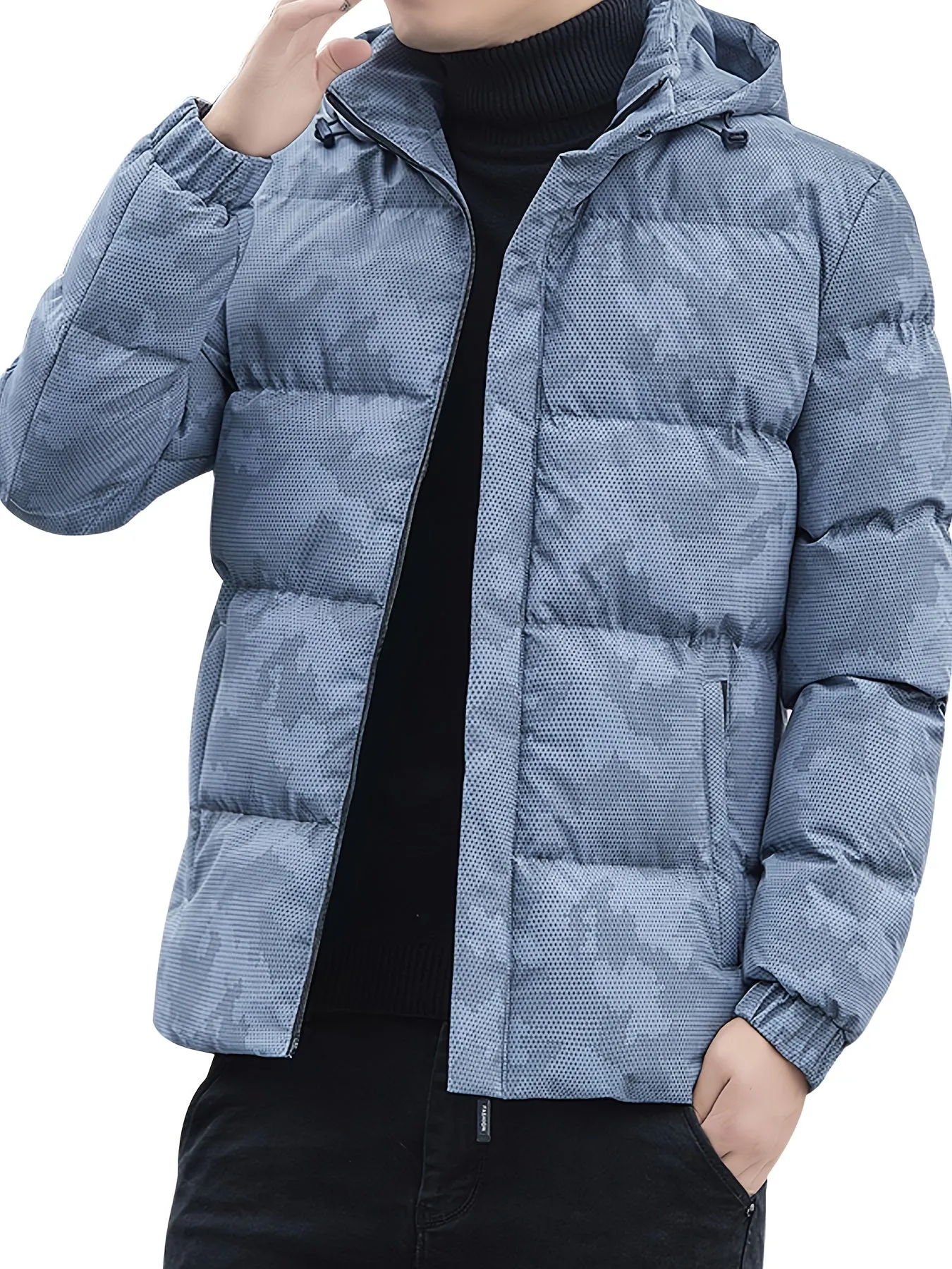 Warm Cotton Camo Style With Detachable Hood Winter Jacket For Men | Ideal for Winter