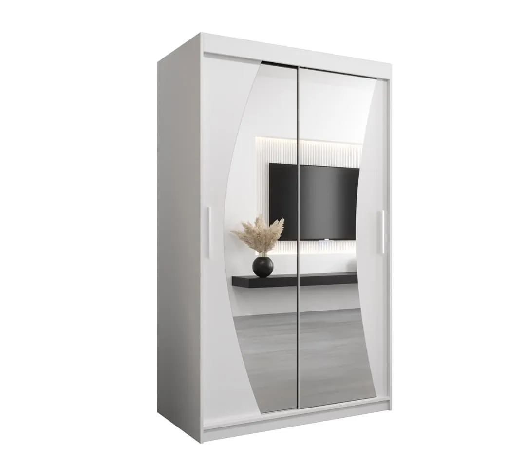 Wave Sliding Door Wardrobe 120cm