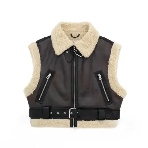 Wenkouban-Winter Outfits Christmas Dailynn Sleeveless Vest Jacket