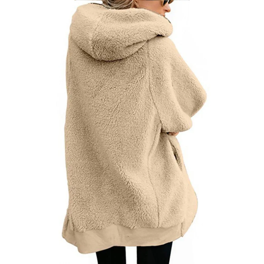 Women Solid Color Cardigan With Plush Coat Wholesale