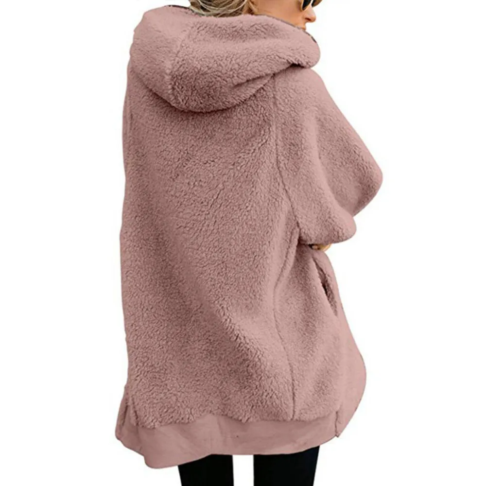 Women Solid Color Cardigan With Plush Coat Wholesale