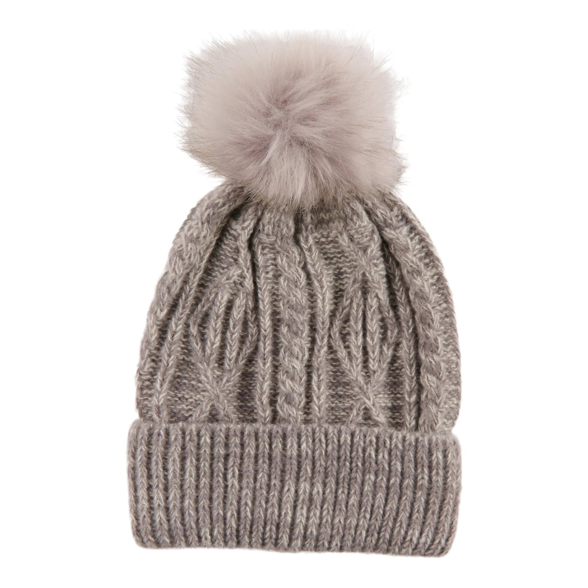 Women's Mélange Hat With Pom Pom