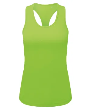 Womens TriDri® recycled performance slim racerback vest | Lightning Green