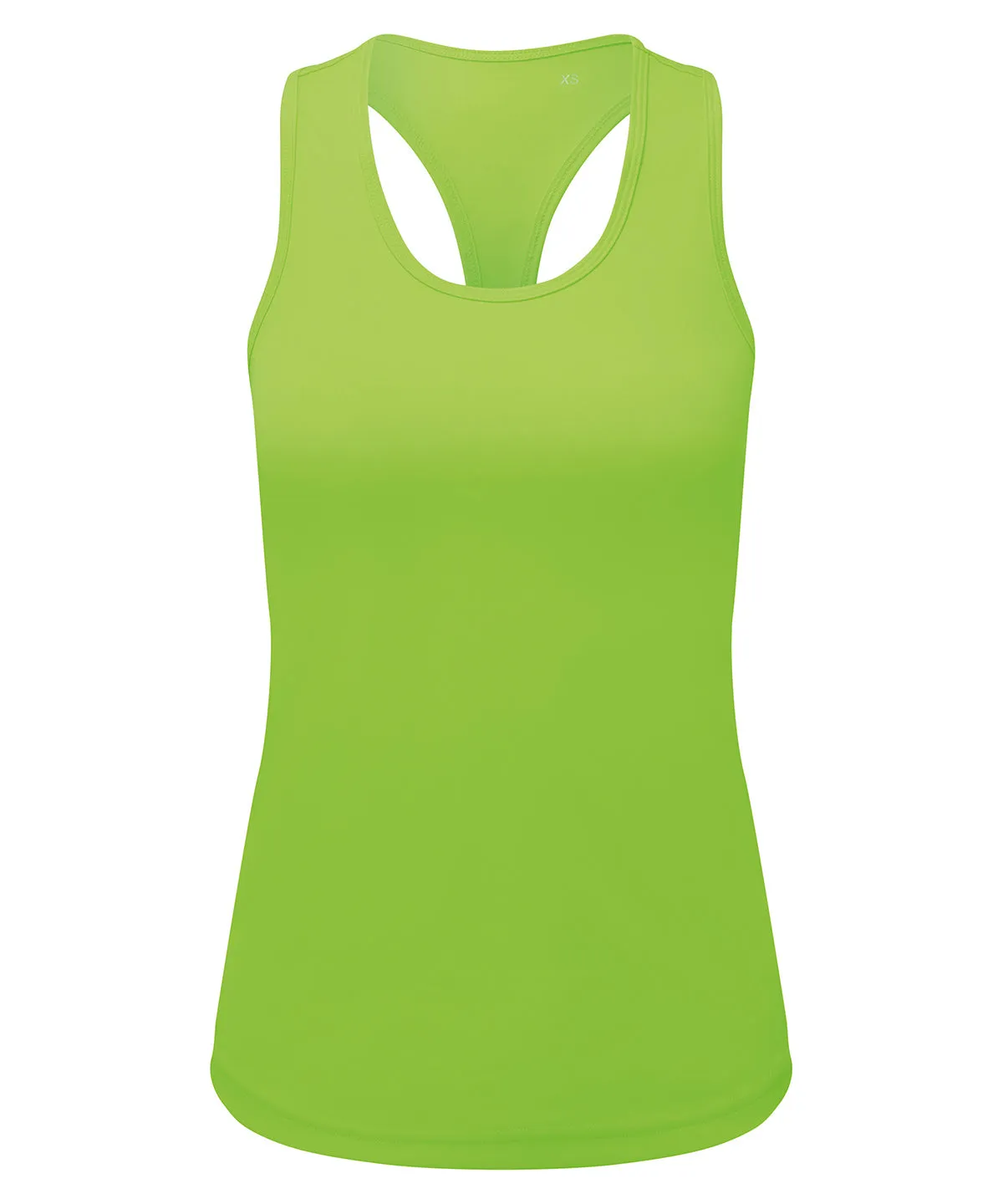 Womens TriDri® recycled performance slim racerback vest | Lightning Green