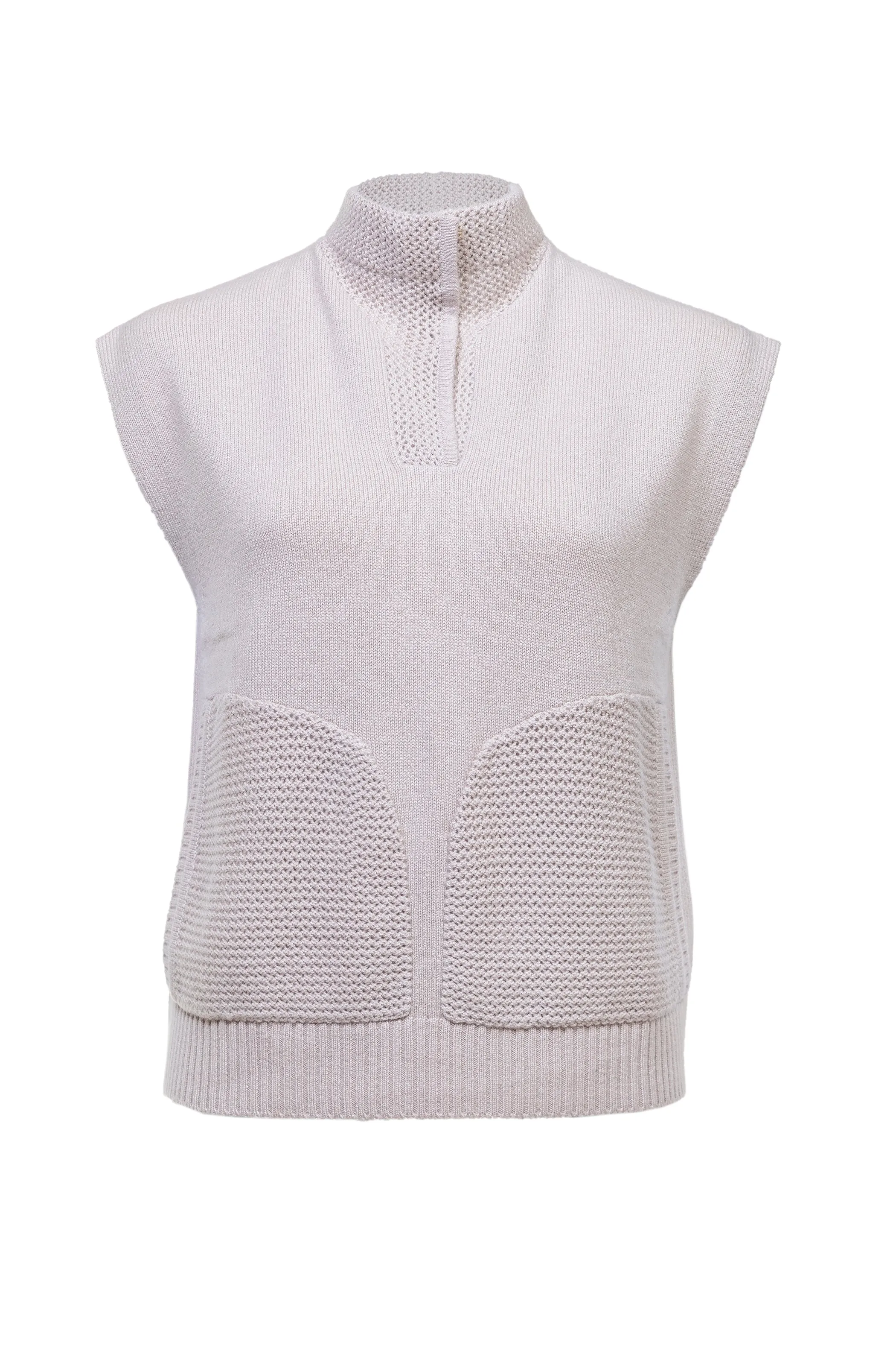 Womens Vest Structure Ribbed Textured Brenda Vest