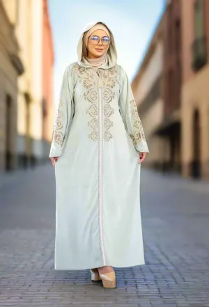 Women's winter velvet abaya