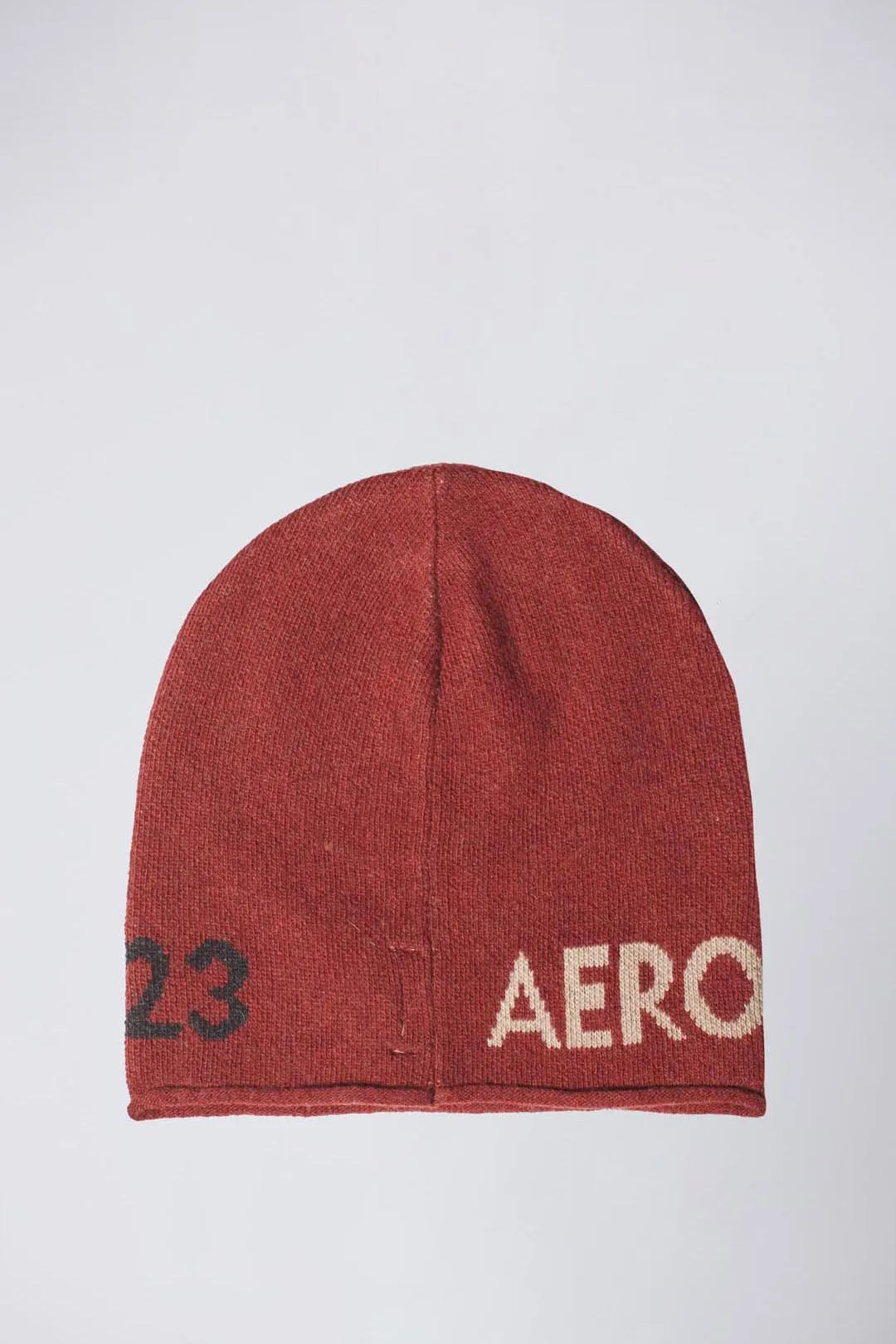 Wool blend beanie with jacquard logo