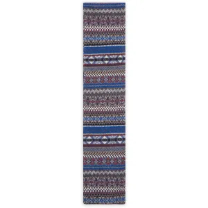 Wool Fairisle Scarf - Navy