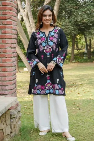 Woollen Kashmiri Black Kurta